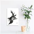 Picture of Sketched Deer side  _GroupedProduct_Rectangle_Portrait_Unframed_Print_Only_