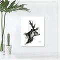 Picture of Sketched Deer side  _GroupedProduct_Rectangle_Portrait_Unframed_Print_Only_