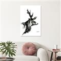 Picture of Sketched Deer side  _GroupedProduct_Rectangle_Portrait_Unframed_Print_Only_