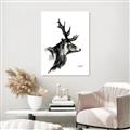 Picture of Sketched Deer side  _GroupedProduct_Rectangle_Portrait_Unframed_Print_Only_