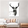 Picture of Sketched Deer  _GroupedProduct_Rectangle_Portrait_Unframed_Print_Only_