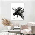 Picture of Sketched Moose _GroupedProduct_Rectangle_Portrait_Unframed_Print_Only_