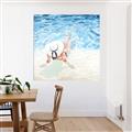Picture of Wading at the Beach _GroupedProduct_Square_Unframed_Print_Only_