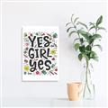 Picture of Yes Girl  _GroupedProduct_Rectangle_Portrait_Unframed_Print_Only_