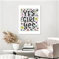 Picture of Yes Girl  _GroupedProduct_Rectangle_Portrait_Unframed_Print_Only_