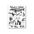 Picture of Black and white Animals _GroupedProduct_Rectangle_Portrait_Canvas_