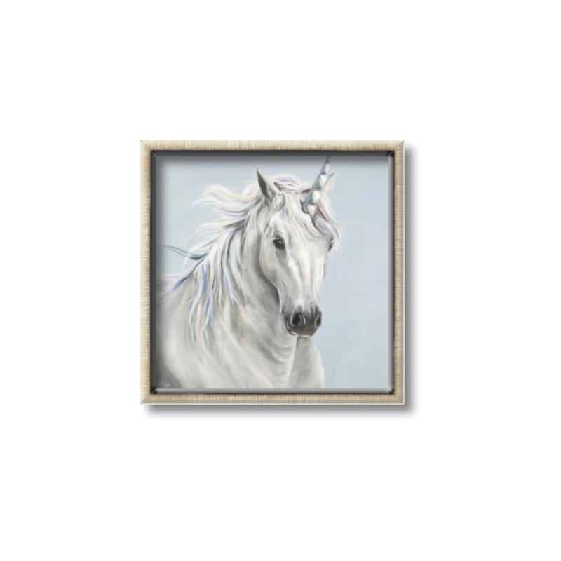 Picture of Blue Unicorn _GroupedProduct_Square_Canvas_Framed_