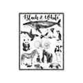 Picture of Black and white Animals _GroupedProduct_Rectangle_Portrait_Canvas_Framed_
