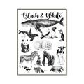 Picture of Black and white Animals _GroupedProduct_Rectangle_Portrait_Canvas_Framed_