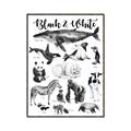 Picture of Black and white Animals _GroupedProduct_Rectangle_Portrait_Canvas_Framed_