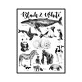 Picture of Black and white Animals _GroupedProduct_Rectangle_Portrait_Canvas_Framed_