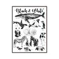 Picture of Black and white Animals _GroupedProduct_Rectangle_Portrait_Canvas_Framed_