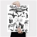 Picture of Black and white Animals _GroupedProduct_Rectangle_Portrait_Canvas_