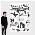 Picture of Black and white Animals _GroupedProduct_Rectangle_Portrait_Canvas_