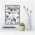 Picture of Black and white Animals _GroupedProduct_Rectangle_Portrait_Canvas_Framed_