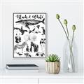 Picture of Black and white Animals _GroupedProduct_Rectangle_Portrait_Canvas_Framed_
