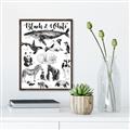 Picture of Black and white Animals _GroupedProduct_Rectangle_Portrait_Canvas_Framed_