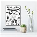 Picture of Black and white Animals _GroupedProduct_Rectangle_Portrait_Canvas_Framed_