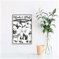 Picture of Black and white Animals _GroupedProduct_Rectangle_Portrait_Canvas_Framed_