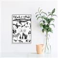 Picture of Black and white Animals _GroupedProduct_Rectangle_Portrait_Canvas_Framed_