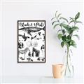 Picture of Black and white Animals _GroupedProduct_Rectangle_Portrait_Canvas_Framed_