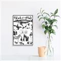 Picture of Black and white Animals _GroupedProduct_Rectangle_Portrait_Canvas_Framed_