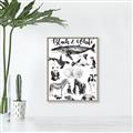 Picture of Black and white Animals _GroupedProduct_Rectangle_Portrait_Canvas_Framed_