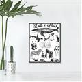 Picture of Black and white Animals _GroupedProduct_Rectangle_Portrait_Canvas_Framed_