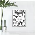 Picture of Black and white Animals _GroupedProduct_Rectangle_Portrait_Canvas_Framed_