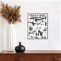Picture of Black and white Animals _GroupedProduct_Rectangle_Portrait_Canvas_Framed_