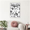 Picture of Black and white Animals _GroupedProduct_Rectangle_Portrait_Canvas_Framed_
