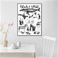 Picture of Black and white Animals _GroupedProduct_Rectangle_Portrait_Canvas_Framed_