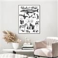 Picture of Black and white Animals _GroupedProduct_Rectangle_Portrait_Canvas_Framed_