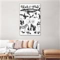 Picture of Black and white Animals _GroupedProduct_Rectangle_Portrait_Canvas_Framed_