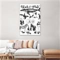 Picture of Black and white Animals _GroupedProduct_Rectangle_Portrait_Canvas_Framed_