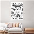 Picture of Black and white Animals _GroupedProduct_Rectangle_Portrait_Canvas_Framed_