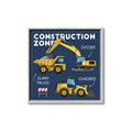 Picture of Construction Zone Trucks  _GroupedProduct_Square_Canvas_Framed_