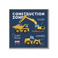 Picture of Construction Zone Trucks  _GroupedProduct_Square_Canvas_Framed_
