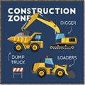 Picture of Construction Zone Trucks  _GroupedProduct_Square_Canvas_Framed_