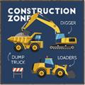 Picture of Construction Zone Trucks  _GroupedProduct_Square_Canvas_Framed_