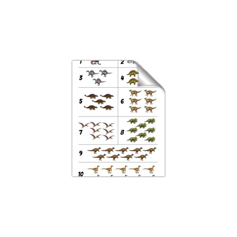 Picture of Dino Number Chart I _GroupedProduct_Rectangle_Portrait_Unframed_Print_Only_