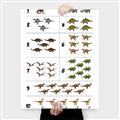 Picture of Dino Number Chart I _GroupedProduct_Rectangle_Portrait_Canvas_