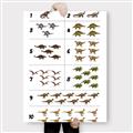 Picture of Dino Number Chart I _GroupedProduct_Rectangle_Portrait_Canvas_