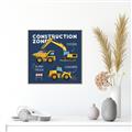 Picture of Construction Zone Trucks  _GroupedProduct_Square_Canvas_Framed_