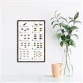 Picture of Dino Number Chart II  _GroupedProduct_Rectangle_Portrait_Canvas_Framed_