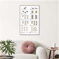 Picture of Dino Number Chart II  _GroupedProduct_Rectangle_Portrait_Canvas_Framed_