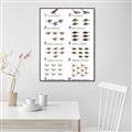 Picture of Dino Number Chart II  _GroupedProduct_Rectangle_Portrait_Canvas_Framed_