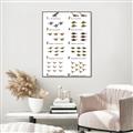 Picture of Dino Number Chart II  _GroupedProduct_Rectangle_Portrait_Canvas_Framed_