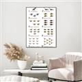 Picture of Dino Number Chart II  _GroupedProduct_Rectangle_Portrait_Canvas_Framed_