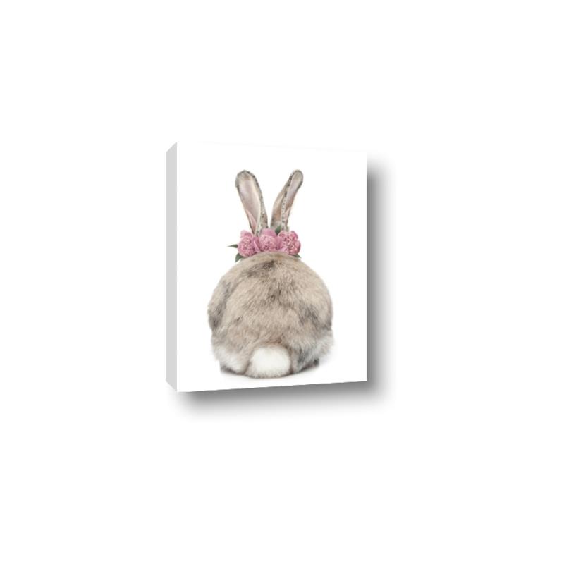 Picture of Behind Bunny with Flowers _GroupedProduct_Rectangle_Portrait_Canvas_